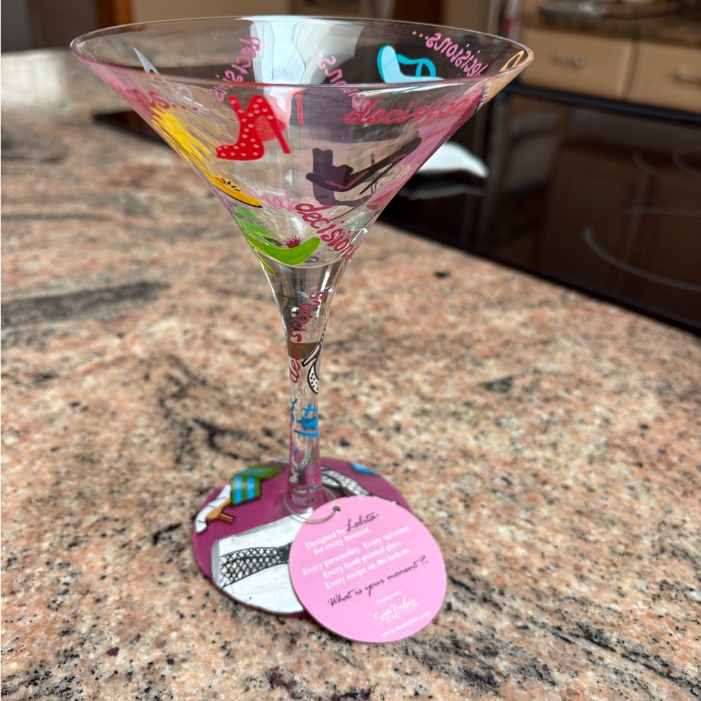 Lolita LOVE YOUR MARTINI “ STILETTO” martini glass   BRAND NEW